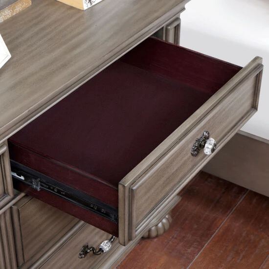 Budget 🛒 Furniture Of America Vame Traditional 3-Drawer Solid Wood Nightstand Dark Walnut 🔥 - Image 6