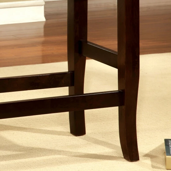 Flash Sale ❤️ Furniture Of America Zita Padded Counter Height Dining Bench Black - Beige Fabric ✨ - Image 8