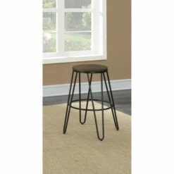 Best deal ✨ Furniture Of America Sace Industrial Metal Round Barstools (Set Of 2) Gun Metal ⌛