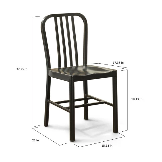 Flash Sale β Furniture Of America Wiz Modern Grey Metal Side Chairs (Set Of 2) Gun Metal π - Image 4