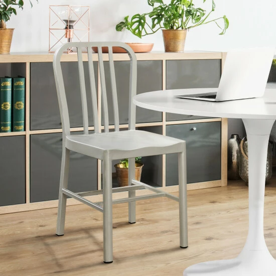 Flash Sale β Furniture Of America Wiz Modern Grey Metal Side Chairs (Set Of 2) Gun Metal π - Image 7