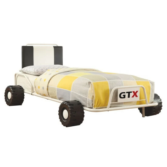 Wholesale ⌛ Furniture Of America Tere Novelty Twin Metal Racing Bed Frame Pink 🤩 - Image 5