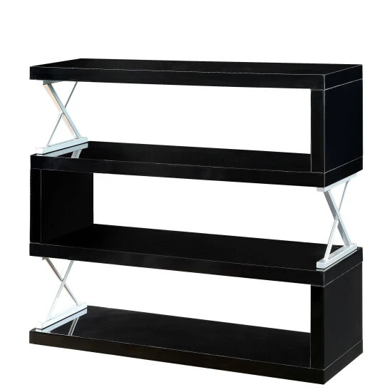 Best Sale ❤️ Furniture Of America Loop Contemporary Metal 4-tier Bookcase Grey 🛒 - Image 2