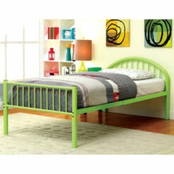 Brand new π Furniture Of America Hind Modern Full Metal Single Arch Kid Bed Orange π