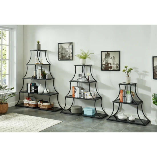 Best Pirce βοΈ Furniture Of America Gliny Contemporary Glass Shelves Bookcase π