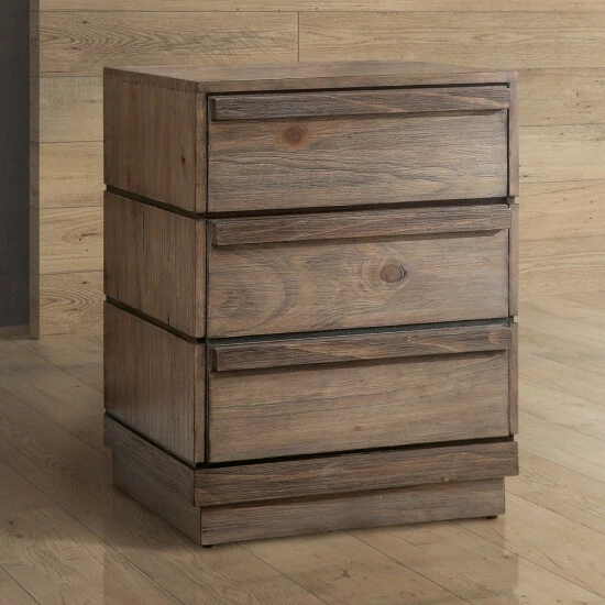 Best reviews of 🥰 Furniture Of America Emallson Rustic Natural Tone 3-drawer Nightstand 🧨