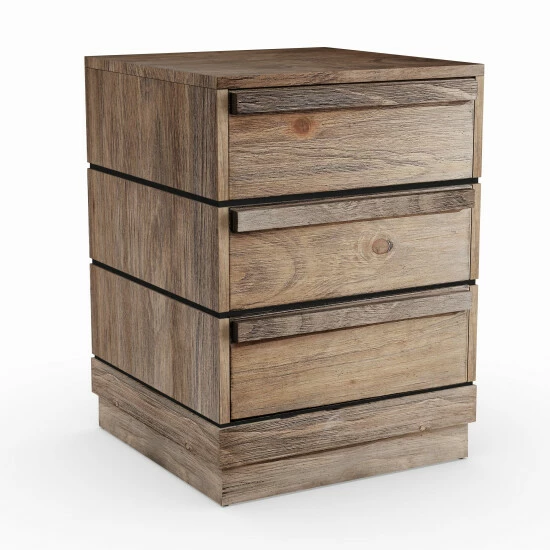 Best reviews of 🥰 Furniture Of America Emallson Rustic Natural Tone 3-drawer Nightstand 🧨 - Image 2