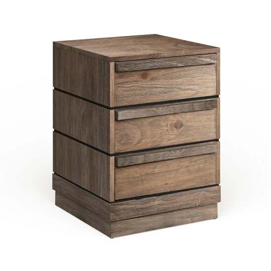 Best reviews of 🥰 Furniture Of America Emallson Rustic Natural Tone 3-drawer Nightstand 🧨 - Image 7
