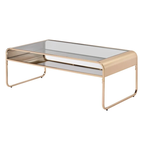 Buy 🔔 Furniture Of America Watler Gold 3-piece 48-inch 1-shelf Coffee Table Set 😀 - Image 2