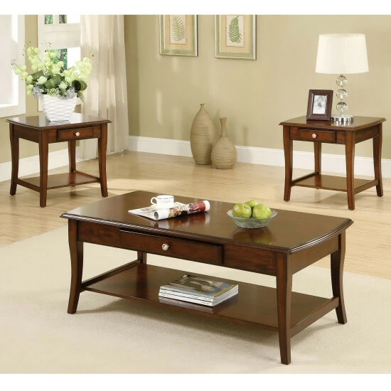 Buy ✨ Furniture Of America Sova Oak 3-piece 48-inch Coffee And Side Table Set 🛒