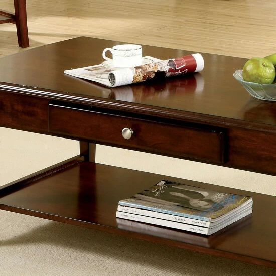 Buy ✨ Furniture Of America Sova Oak 3-piece 48-inch Coffee And Side Table Set 🛒 - Image 4