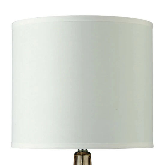 Hot Sale 𧨠Furniture Of America Gracewood Hollow Ajanovic Clear Bulbous Glass Lamp W/ Cream Drum Shade Chrome / Clear π - Image 5