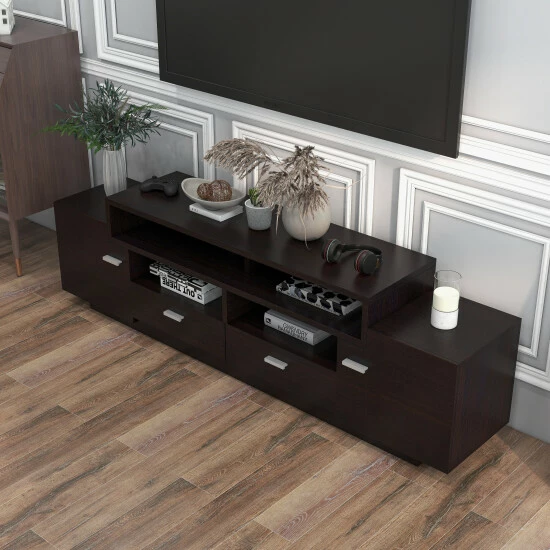 Coupon π₯ Furniture Of America Peyson 72-in. Multifunctional Storage TV Console Cappuccino π - Image 4