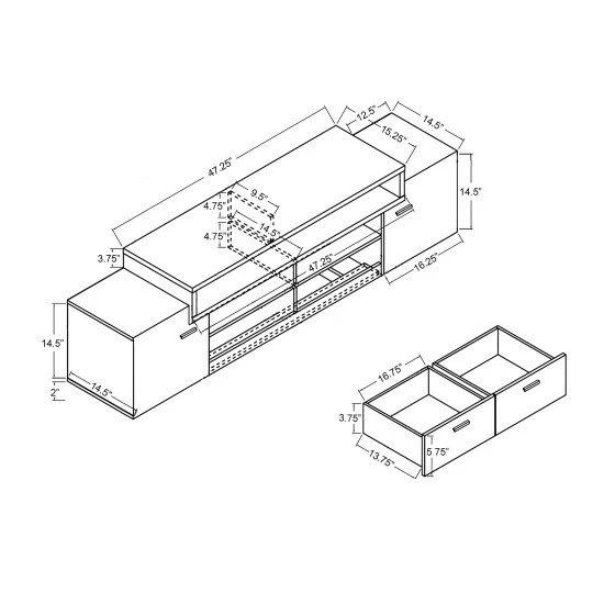 Coupon π₯ Furniture Of America Peyson 72-in. Multifunctional Storage TV Console Cappuccino π - Image 6