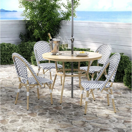 Brand new ✨ Furniture Of America Ariel Natural Tone 40-inch 5-piece Bistro Set Navy 🔥 - Image 3