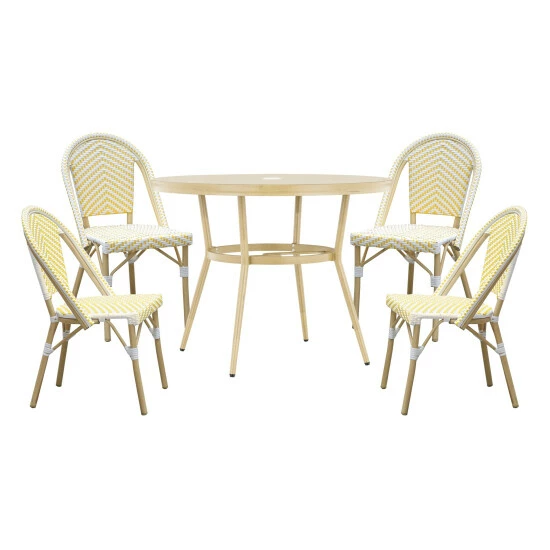 Brand new ✨ Furniture Of America Ariel Natural Tone 40-inch 5-piece Bistro Set Navy 🔥 - Image 4