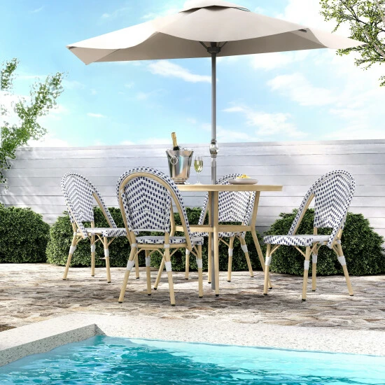 Brand new ✨ Furniture Of America Ariel Natural Tone 40-inch 5-piece Bistro Set Navy 🔥 - Image 6