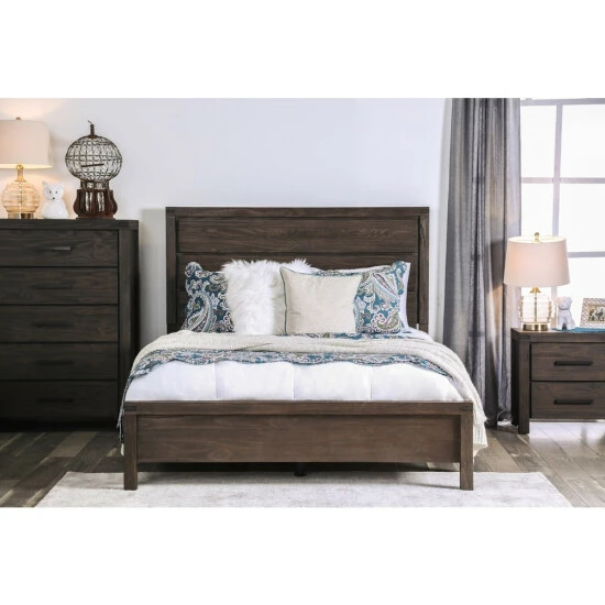 Best Sale π Furniture Of America Nali Rustic Brown Wood Panel Bed π - Image 2